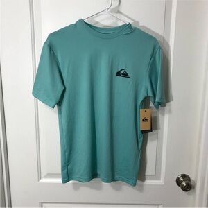 Quiksilver Youth Teal Short Sleeve Tee with UPF